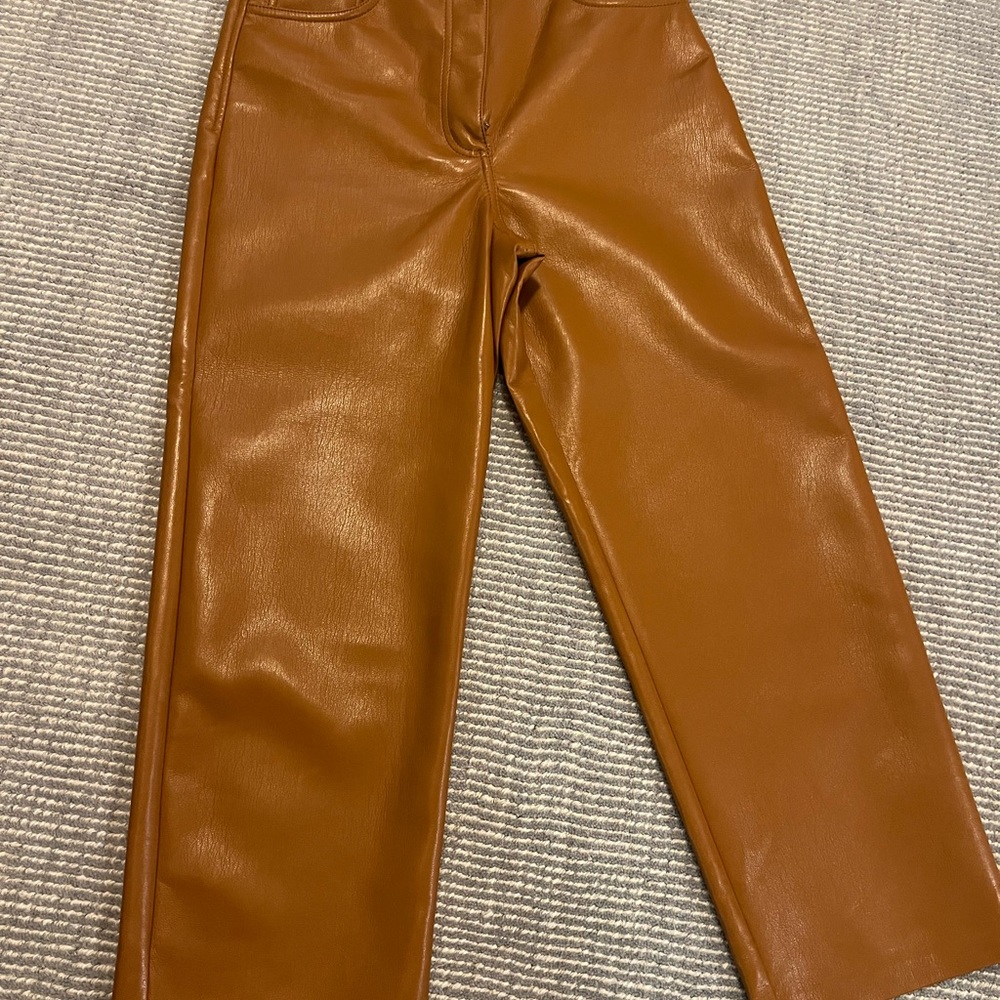 Wilfred brown leather pants
